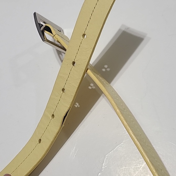 Vintage yellow leather belt size M - Picture 4 of 9